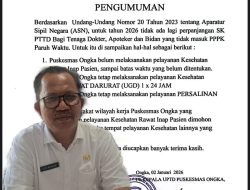 Puskesmas Ongka Hentikan Rawat Inap, Imbas Aturan ASN Baru