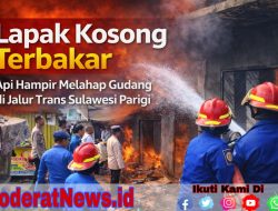 Api dari Lapak Kosong Nyaris Hanguskan Gudang di Parigi