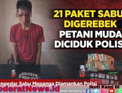21 Paket Sabu Disita, Petani Muda Digulung Polisi di Mepanga