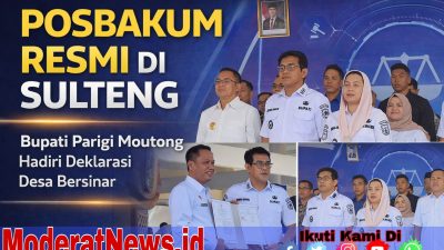 Bupati Parimo Hadiri Peresmian Posbakum Deklarasi Desa Bersinar