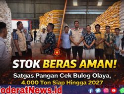 Satgas Pangan Bareskrim Cek Stok Beras Bulog Olaya, Aman 4.000 Ton