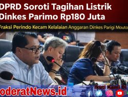 DPRD Bongkar Kelebihan Tagihan Listrik Dinkes Parimo Rp180 Juta