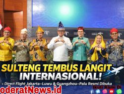 Mulai Mei–Juni 2026, Sulteng Buka Direct Flight Internasional