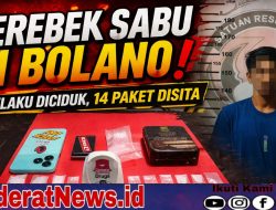 Gerebek Sabu di Bolano, 4 Pelaku Diciduk 14 Paket Siap Edar Disita!