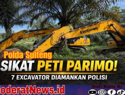 Polda Sulteng Sikat PETI Parimo, 7 Excavator Diamankan