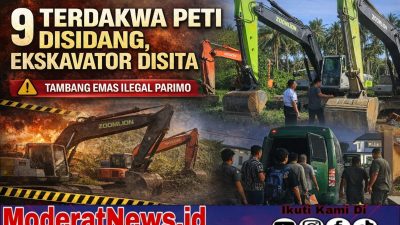 Sidang Perdana PETI Parimo, 9 Terdakwa Diseret ke Meja Hijau