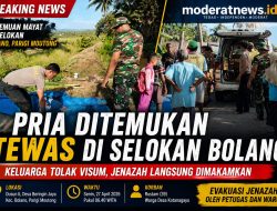 Pria Ditemukan Tewas di Selokan Bolano, Keluarga Tolak Visum