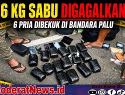 16 Kg Sabu Disergap di Bandara Palu, 6 Pria Dibekuk Polisi