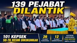 Bupati Parimo Lantik 139 Pejabat, 101 Kepsek SD-TK Resmi Dikukuhkan