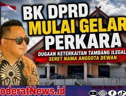 Dugaan Relasi Tambang Ilegal, BK DPRD Parimo Jadwalkan Sidang Awal