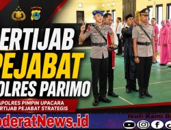 Polres Parimo Gelar Sertijab, Kasat Polair dan Kapolsek Berganti