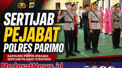 Polres Parimo Gelar Sertijab, Kasat Polair dan Kapolsek Berganti