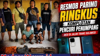Resmob Parimo Tangkap Dua Pelaku Pencurian Penumpang di Toboli