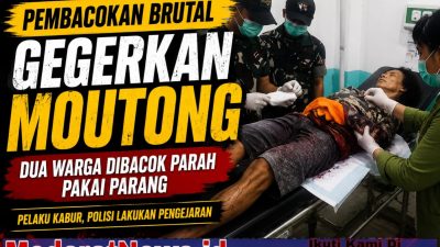 Pria Ngamuk Bacok Dua Warga di Moutong, Lansia Luka Parah