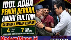 Andri Gultom Salurkan 4 Sapi dan 7 Kambing Kurban di Sulteng