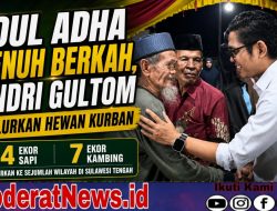 Andri Gultom Salurkan 4 Sapi dan 7 Kambing Kurban di Sulteng