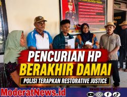 Kasus Pencurian HP Vivo di Mepanga Diselesaikan Damai, Polisi Terapkan Restorative Justice