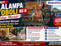 HUT Lalampa Toboli ke-8 Tetap Meriah, Masyarakat Nikmati Lalampa Gratis