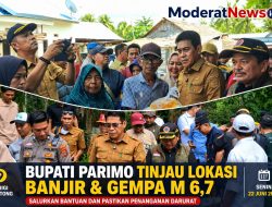 Parimo Dilanda Banjir dan Gempa, Bupati  Erwin Turun Langsung