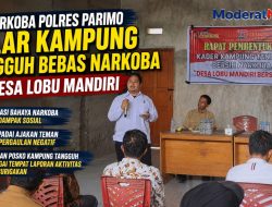 Satnarkoba Polres Parimo Bentuk Posko Kampung Tangguh Bebas Narkoba di Desa Lobu Mandiri