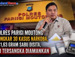 Polres Parigi Moutong Bongkar Puluhan Kasus Narkoba, Mayoritas Sudah P21