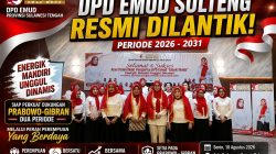 DPD EMUD Sulteng Dilantik, Tegaskan Dukungan Prabowo-Gibran Dua Periode