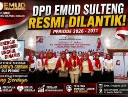 DPD EMUD Sulteng Dilantik, Tegaskan Dukungan Prabowo-Gibran Dua Periode