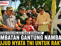 Pangdam XXIII/Palaka Wira Resmikan Jembatan Merah Putih Nambaru, Dinanti Warga Selama 10 Tahun
