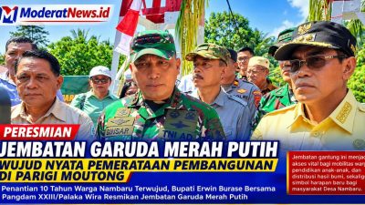 Jembatan Garuda Merah Putih Diresmikan, Penantian 10 Tahun Warga Nambaru Terwujud