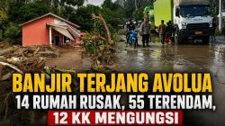 Banjir Terjang Avolua, 14 Rumah Rusak, 55 Terendam, 12 KK Mengungsi