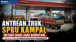 Antrean Truk di SPBU Kampal Parimo di Sorot, Satgas BBM Diminta Bertindak
