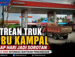 Antrean Truk di SPBU Kampal Parimo di Sorot, Satgas BBM Diminta Bertindak