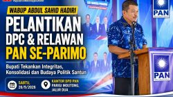 Wabup Abdul Sahid Hadiri Pelantikan DPC dan Relawan PAN se-Parimo