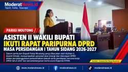 Asisten II Wakili Bupati di Paripurna DPRD Parimo, Bahas Rencana Kerja 2027 dan Raperda RTRW