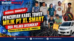 Dua Terduga Pelaku Pencurian Kabel Tower PT XL Smart Ditangkap Polres Parimo