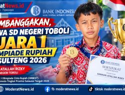 Membanggakan! Siswa SD Negeri Toboli Juara I Olimpiade ORBEST BI Sulteng 2026