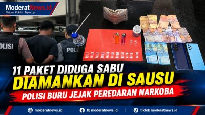 Polisi Gerebek Pengedar Sabu di Sausu, 11 Paket Diamankan