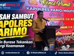 Bupati Erwin Burase Hadiri Pisah Sambut Kapolres Parimo