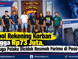 Bobol Rekening Korban hingga Rp73 Juta, Terduga Pelaku Diciduk Resmob Parimo di Poso