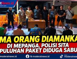 Lima Orang Diamankan di Mepanga, Polisi Sita Puluhan Paket Diduga Sabu