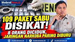 109 Paket Sabu Disikat, 8 Orang Diciduk, Jaringan Narkoba Parimo Diburu